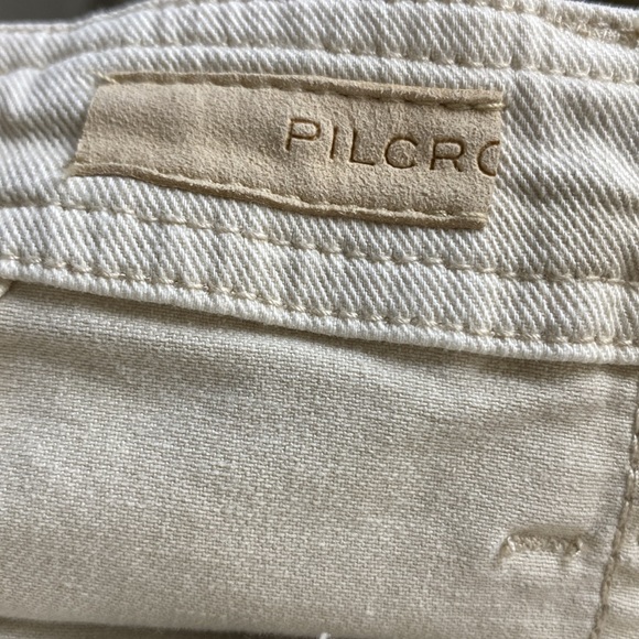 Anthropologie Pilcro The Carpenter Wide Leg Ivory Denim - Picture 6 of 9